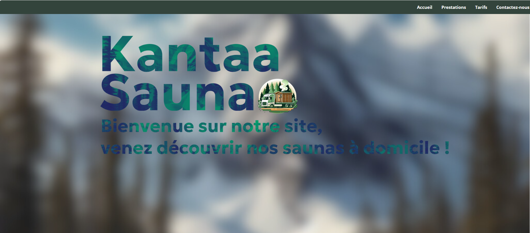 Image 1 of the Kantaa Sauna website