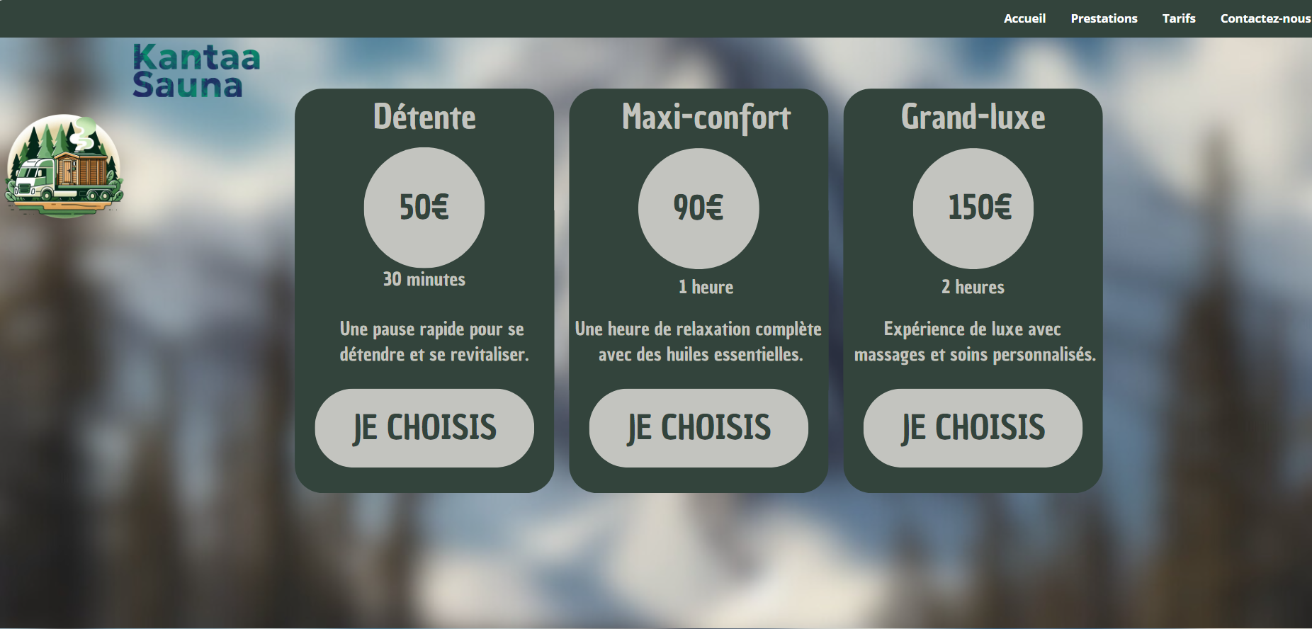 Image 2 of the Kantaa Sauna website